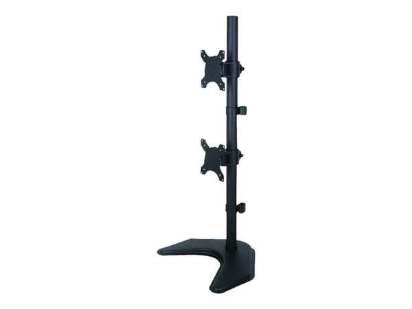 TECHly - Ställ - för 2 LCD-bildskärmar - svart - skärmstorlek: 13"-27" - skrivbord