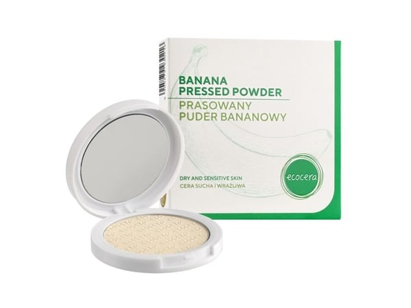 ECOCERA_Bananapresset pulverpresset bananpulver for tørr og sensitiv hud 10g