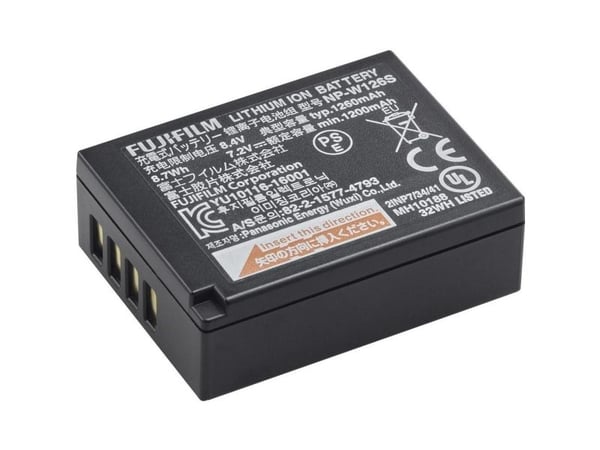 Fujifilm NP W126S - Batteri - Li-Ion - 1260 mAh - 8.7 Wh - for X Series X100, X-A20, X-A7, X-E4, X-H1, X-Pro3, X-S10, X-T100, X-T200, X-T3, X-T30, ...