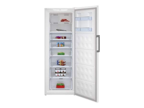 Beko RFNE448E45W - Fryser - stående - bredde: 70 cm - dybde: 76.8 cm - høyde: 191.2 cm - 404 liter - Klasse D - hvit