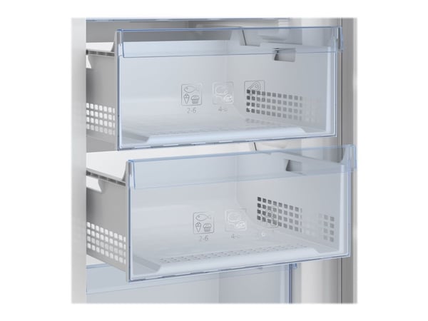 Beko RFNE448E45W - Fryser - stående - bredde: 70 cm - dybde: 76.8 cm - høyde: 191.2 cm - 404 liter - Klasse D - hvit