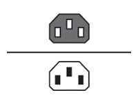 HPE - Strømkabel - IEC 60320 C14 til power IEC 60320 C13 - AC 250 V - 10 A - 2 m - svart - Hele verden (en pakke 6)
