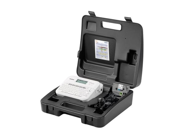 Brother P-Touch PT-D410VP - tarrakirjoitin - mustavalkoinen - lämpösiirto - 18 mm leveys - 180 dpi - jopa 20 mm/s - USB - leikkuri - tulostuksen es...