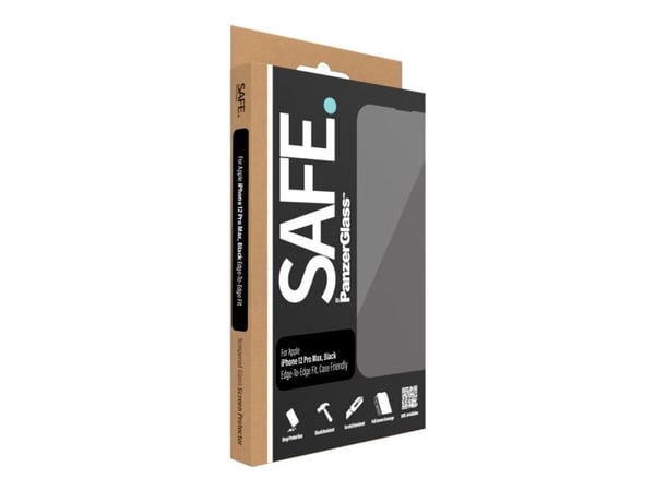 SAFE. by PanzerGlass - Skärmskydd för mobiltelefon - kant till kant - glas - ramfärg svart - för Apple iPhone 12 Pro Max