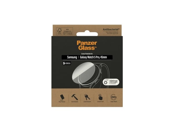 PanzerGlass - Skjermbeskyttelse for smart armbåndsur - glass - for Samsung Galaxy Watch5 (44 mm)