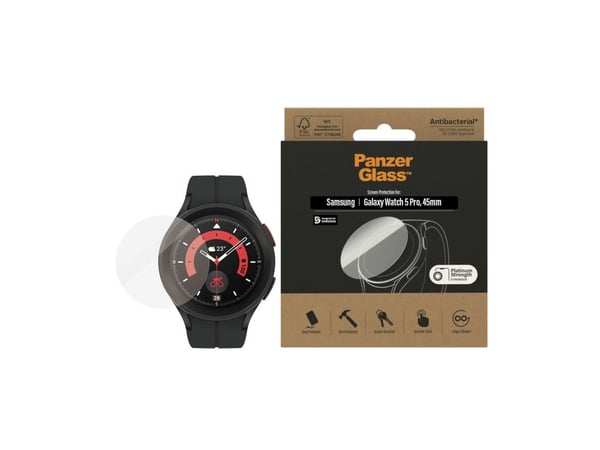 PanzerGlass - Skjermbeskyttelse for smart armbåndsur - glass - for Samsung Galaxy Watch5 (44 mm)