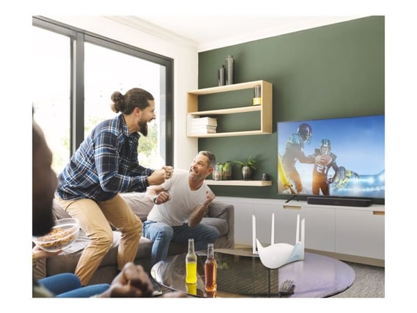 D-Link EAGLE PRO AI R36 - Trådløs ruter 4-portssvitsj - 1GbE, Wi-Fi 7 - Wi-Fi 6 - Dobbeltbånd