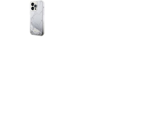 Guess GUHCP14XLCSGSGH iPhone 14 Pro Max 6,7" hårt skal i vit Liquid Glitter Marble