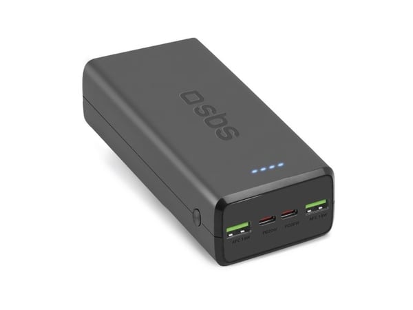 SBS TTBB30000PD20K, 30000 mAh, litiumpolymer (LiPo), adaptiv hurtiglading, sortering