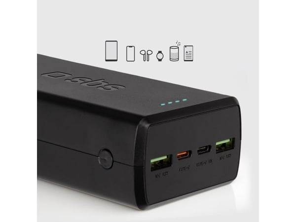 SBS TTBB30000PD20K, 30000 mAh, litiumpolymer (LiPo), adaptiv hurtiglading, sortering
