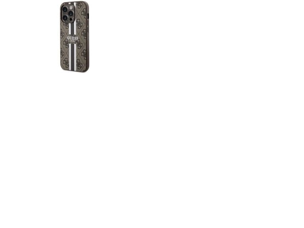 Guess GUHMP14LP4RPSW iPhone 14 Pro 6,1 tommers brun/brun hardveske, 4G-trykte striper MagSafe