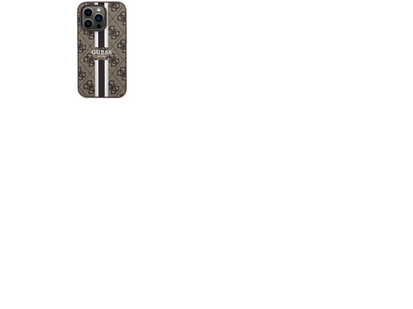 Guess GUHMP14LP4RPSW iPhone 14 Pro 6,1 tommers brun/brun hardveske, 4G-trykte striper MagSafe
