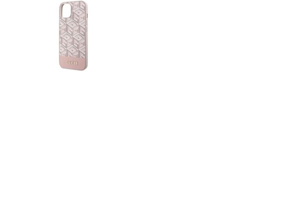Guess Guess GUHMP14MHGCFSEP iPhone 14 Plus 6.7" vaaleanpunainen/vaaleanpunainen kova kotelo GCube raidat MagSafe