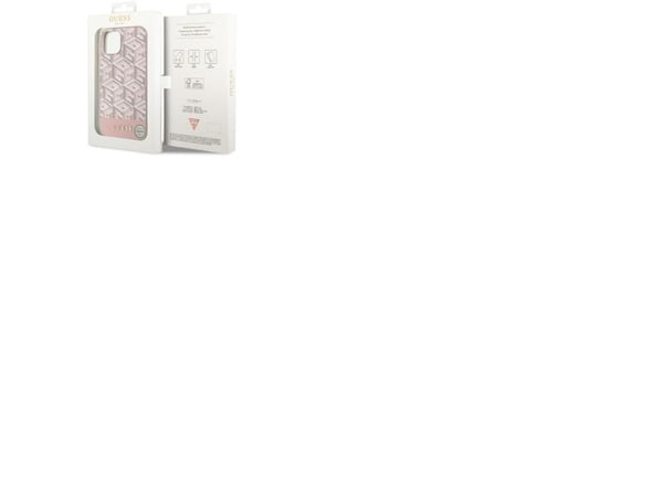 Guess Guess GUHMP14MHGCFSEP iPhone 14 Plus 6.7" vaaleanpunainen/vaaleanpunainen kova kotelo GCube raidat MagSafe