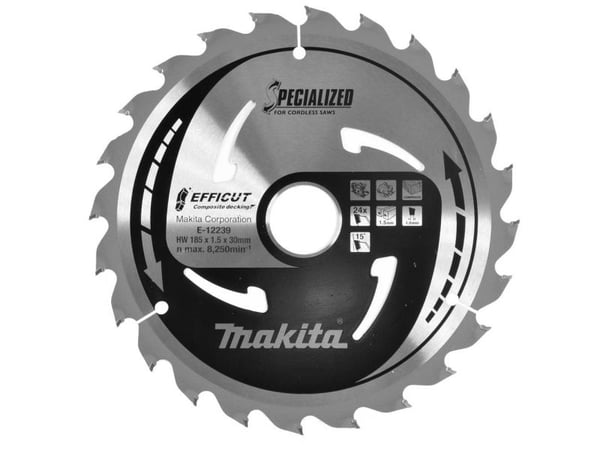 Makita E-12239, Plast, Tre, 18,5 cm, 2 cm, 8250 RPM, 1,5 mm, Makita