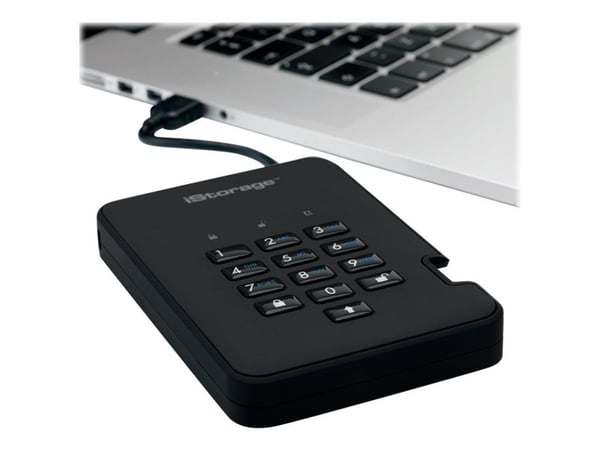 iStorage diskAshur 2, 512 GB, USB Typ-A, 3.2 Gen 2 (3.1 Gen 2), 294 MB/s, 5 GT/s, Sortera