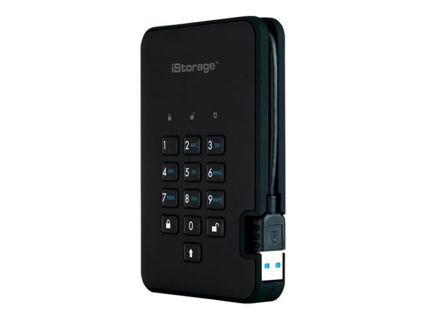 iStorage diskAshur 2, 512 GB, USB Typ-A, 3.2 Gen 2 (3.1 Gen 2), 294 MB/s, 5 GT/s, Sortera