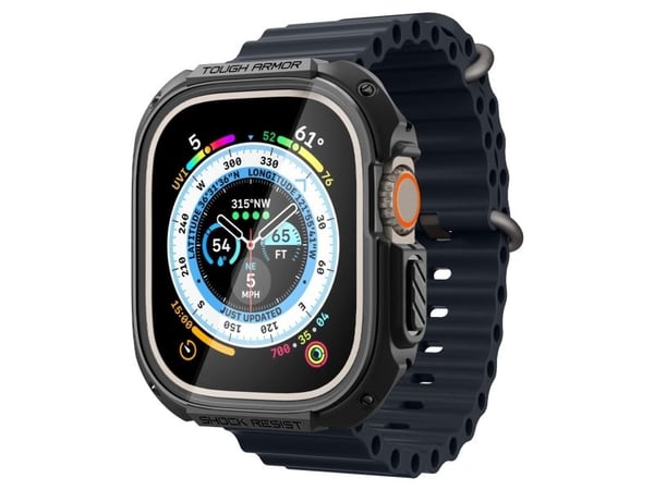 Spigen ACS05457, Etui, Smartklokke, Svart, Apple, Apple Watch Ultra (49mm), Polykarbonat (PC), Termoplastisk polyuretan (TPU)