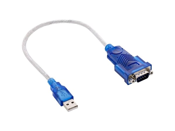 InLine 33304, USB Type-A, DB-9, Blå, Gjennomsiktig