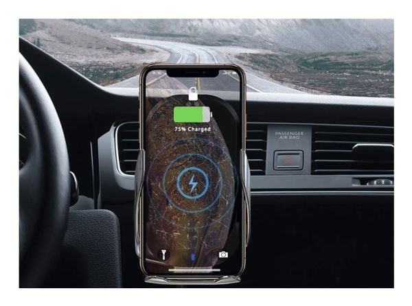 TechniSat SmartCharge 3, Matkapuhelin/älypuhelin, Aktiivinen teline, Auto, Musta