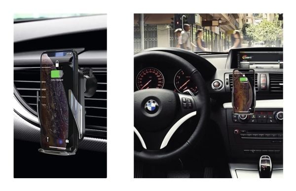 TechniSat SmartCharge 3, Matkapuhelin/älypuhelin, Aktiivinen teline, Auto, Musta