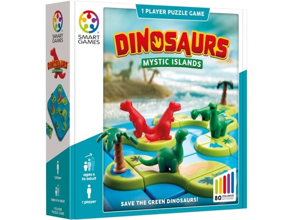SmartGames Dinosaurs Mysterious Islands, 6 år, Flerfarget