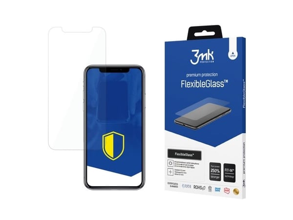 3MK FlexibleGlass™, Apple, iPhone 11 Pro, iPhone XS, iPhone X, Naarmuuntumisenkestävä, Pölynkestävä, Läpinäkyvä, 1 kpl