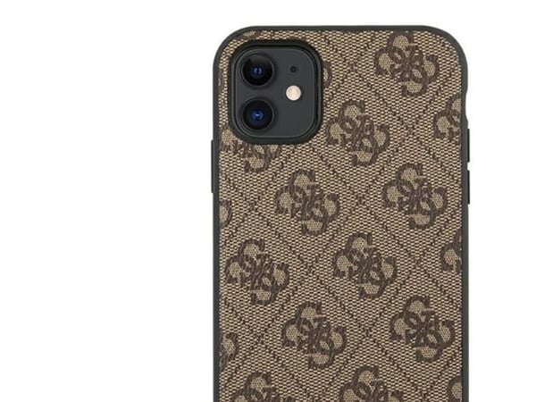 Apple iPhone 11 6.1 "Guess dėklas 4G Triangle Collection GUHCN61PU4GHBR rudos spalvos