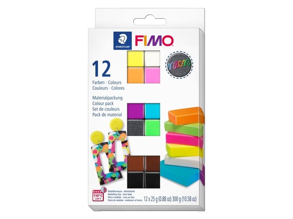 Fimo Mod.masse Effect Neon-sett 12 retail