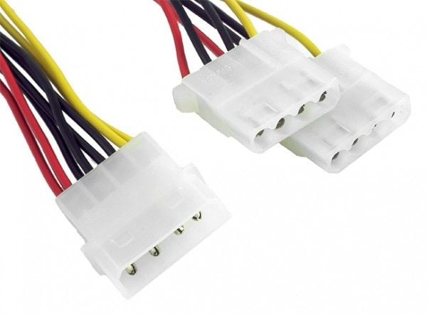 PREMIUMCORD HDD strømkabel 5,25"-2x5,25" (Molex) (kn-1)
