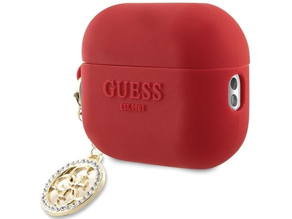 Guess Kotelo AirPods Pro 2 GUAP23DSLGHDF fuksia silikoni 4G Diamond Charm