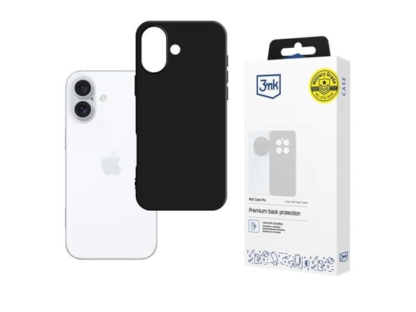 3mk Matte Case Pro iPhone 16:lle - Matta musta