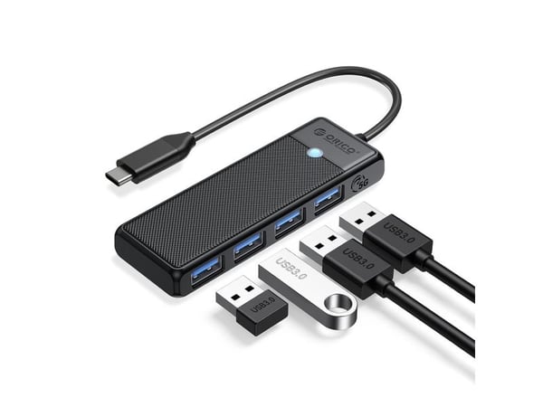 USB-hub Orico PAPW4A-C3-015-BK-EP 4x USB-A 3.0