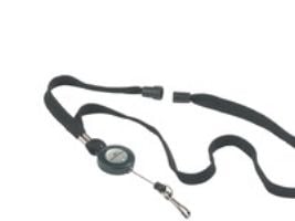 DURABLE - Halsband med rulle - svart (paket om 10) - för P/N: 8135-19, 8136-19