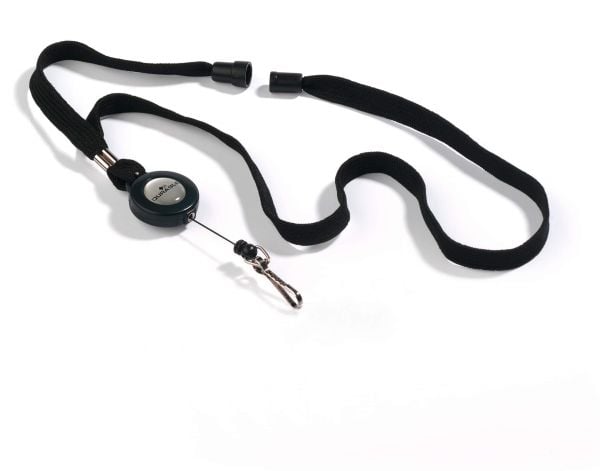 DURABLE - Halsband med rulle - svart (paket om 10) - för P/N: 8135-19, 8136-19
