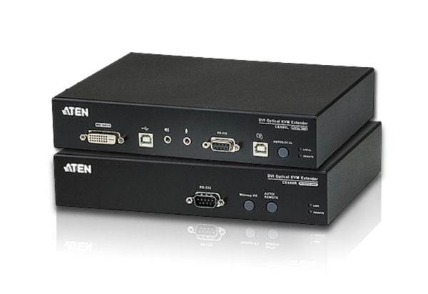 ATEN CE 680 Local and Remote Units - Förlängare för tangentbord/video/mus/seriell/USB - USB - upp till 600 m - 1310 nm / 1550 nm