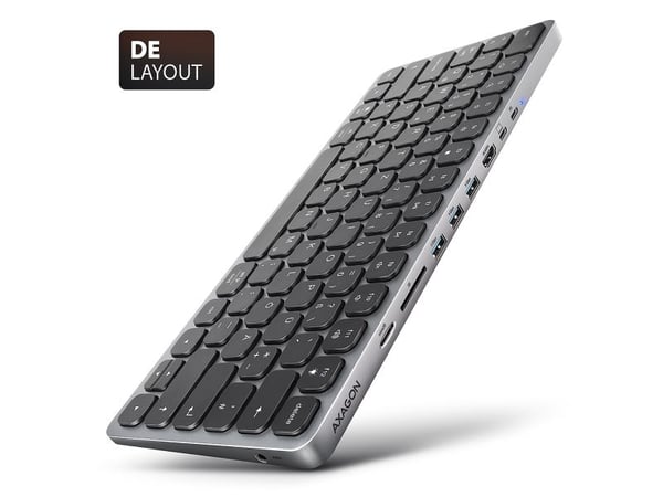 Axagon HMC-KB-GE, Kabel, USB 3.2 Gen 1 (3.1 Gen 1) Type-C, 100 W, 3,5 mm, 1.4/2.3, Grå