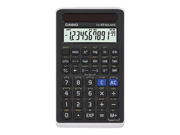 Casio FX-82 SOLAR - Vetenskaplig kalkylator - 10 siffror + 2 exponenter - solcellspanel