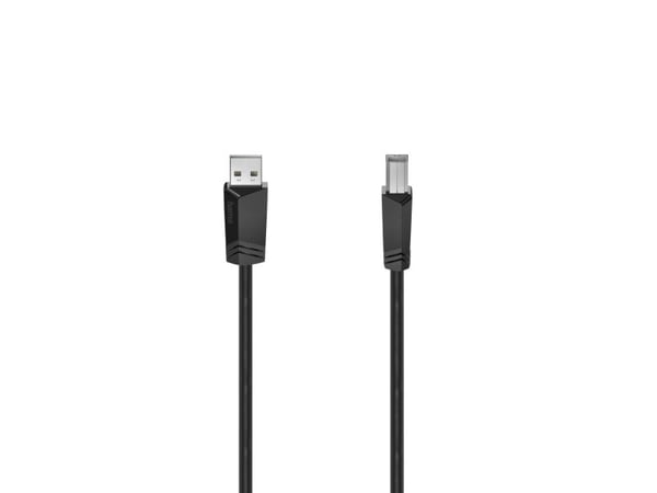 Hama Essential Line - USB-förlängningskabel - USB (hane) till USB typ B (hane) - USB 2.0 - 500 mA - 5 m - svart