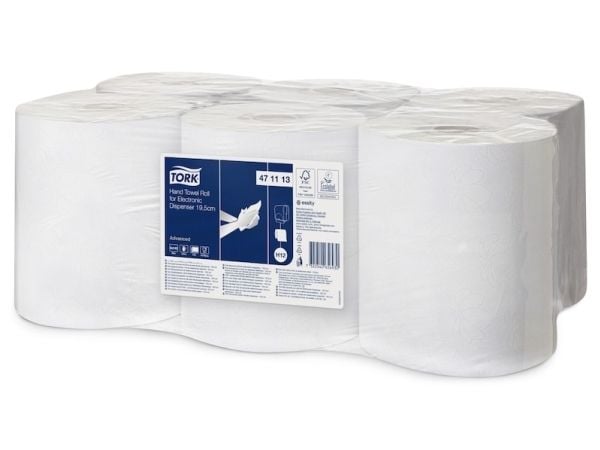 Håndklædeark Tork H12 Advanced hvid 2-lags enMotion 143m hvid - (6 ruller pr. karton)
