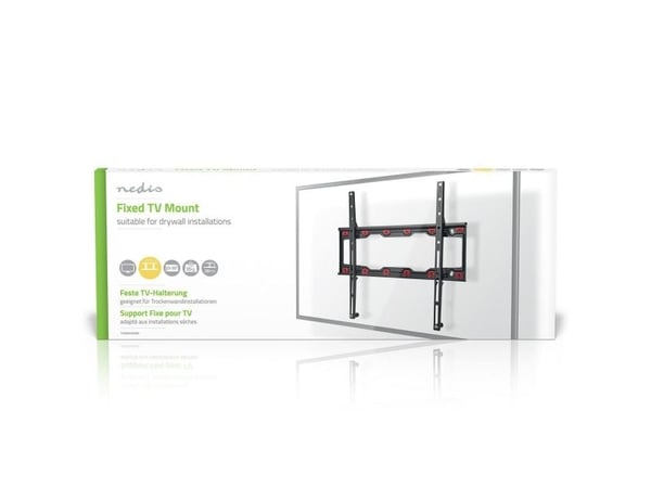 Nedis TVWM4030BK, 58,4 cm (23"), 139,7 cm (55"), 75 x 75 mm, 400 x 400 mm, Stål, Sort