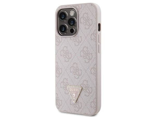Guess GUHCP13LP4TDSCPP Kotelo iPhone 13 Pro / 13 - vaaleanpunainen Crossbody 4G Metallic Logo