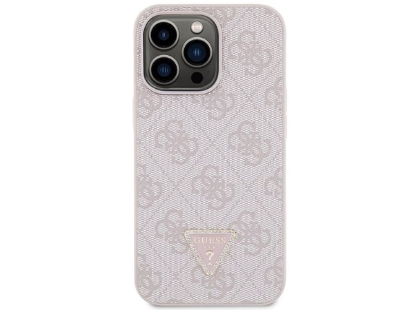 Guess GUHCP13LP4TDSCPP Kotelo iPhone 13 Pro / 13 - vaaleanpunainen Crossbody 4G Metallic Logo