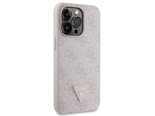 Guess GUHCP13LP4TDSCPP Kotelo iPhone 13 Pro / 13 - vaaleanpunainen Crossbody 4G Metallic Logo