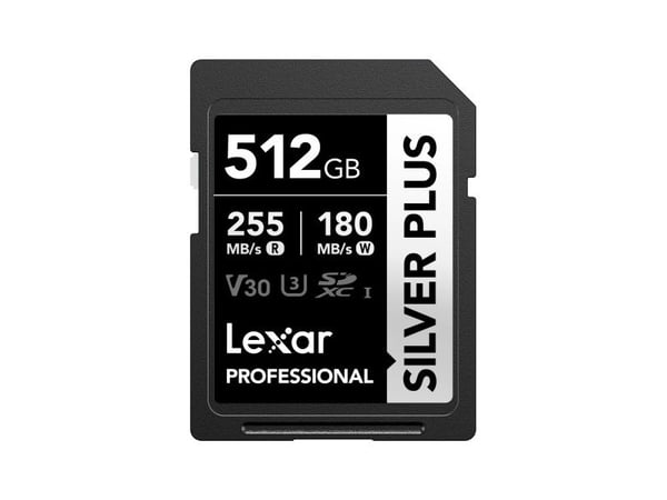 Lexar Professional SILVER PLUS, 512 GB, SDXC, UHS-I, 205 MB/s, 150 MB/s, klasse 3 (U3)