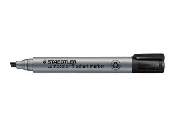 STAEDTLER Lumocolor blädderblockspenna 356B, svart Linjebredd: 2,0 - 5,0 mm, kilspets, påfyllningsbar (356 B-9)