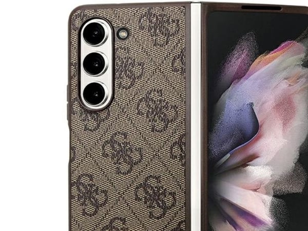 Samsung Galaxy Z Fold 5 Guess Odinis deklas 4G Triangle Strass (GUHCZFD5P4TDPW) brun