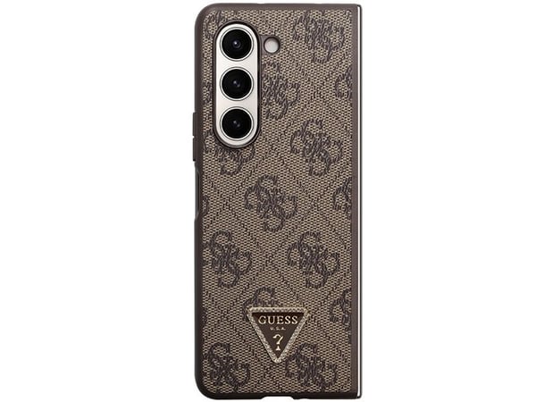 Samsung Galaxy Z Fold 5 Guess Odinis deklas 4G Triangle Strass (GUHCZFD5P4TDPW) brun