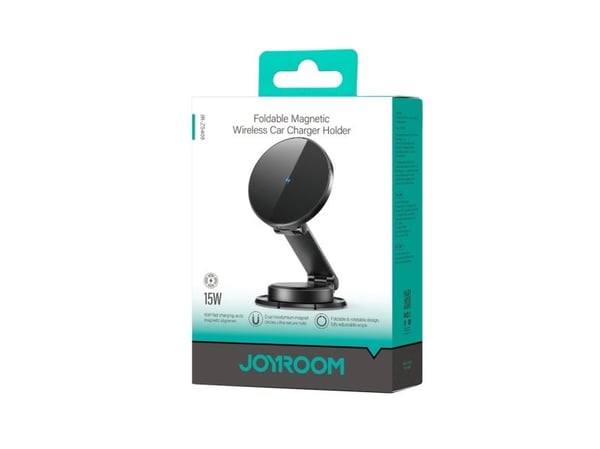 Joyroom JR-ZS408 magneettinen pidike 15W induktiivisella laturilla auton ohjaamoon - musta