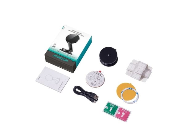 Joyroom JR-ZS408 magneettinen pidike 15W induktiivisella laturilla auton ohjaamoon - musta